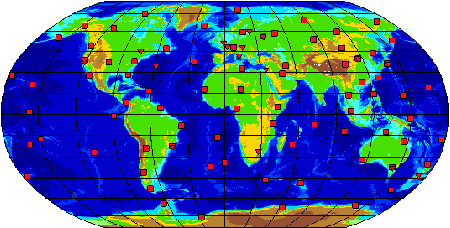 Map of all radionuclide stations