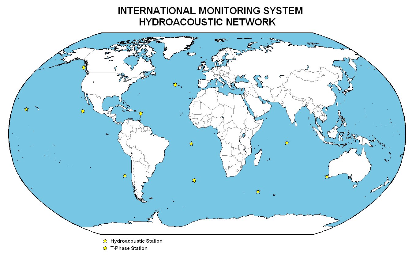 Hydroacoustic Station: Global distribution of the IMS Hydroacoustic Network