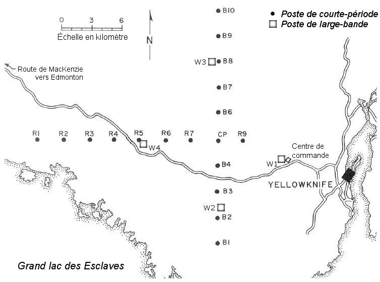 La Carte du Réseau Séismologique de Yellowknife